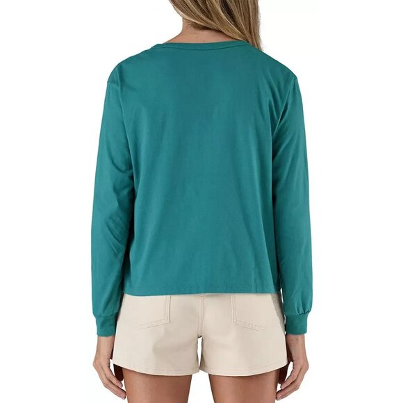 PATAGONIA WOMENS LONG SLEEVE IMAGINATION EASY CUT ORGANIC POCKET T-Shirt Small - Picture 2 of 3